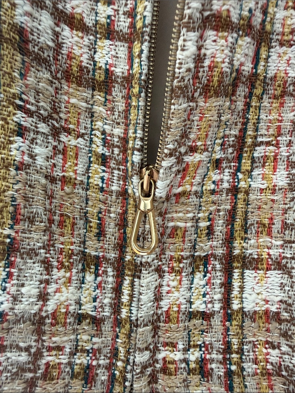 Sandro Multicolor Tweed Romper with Gold Hardware - Picture 7 of 12
